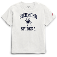 League Kids Youth Classic Richmnd Mascot Spiders Tee White