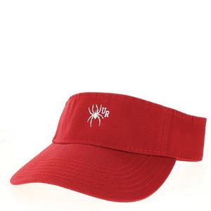 Legacy Relaxed Twill Visor with Mascot in Red