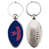 Football Metal Key Tag with Richmond Mascot