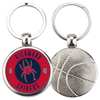Basketball Metal Key Tag with Richmond Mascot Spiders