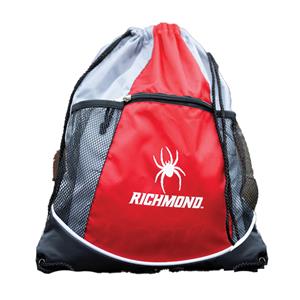 Carolina Sewn Drawstring Back Sack with Mascot Richmond in Grey and Red