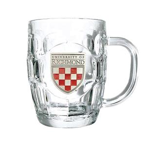 Jardine Dimpled Glass Beer Mug with Pewter Crest