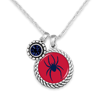 From the Heart Necklace with Red Mascot and Blue Charm