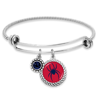 From the Heart Bracelet with Round Red Spider and Blue Charm
