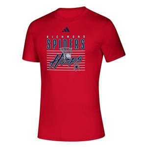 Adidas Tee with Richmond Spiders Hoops in Red