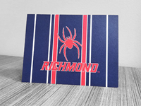 Set of 10 Blank Cards with Envelopes Mascot Richmond Stripes