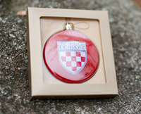 Jardine University of Richmond Crest Flat Ornament in Red