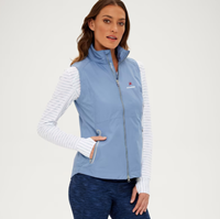 ZeroRestriction Full Zip Ladies Vest with Mascot Richmond in Blue